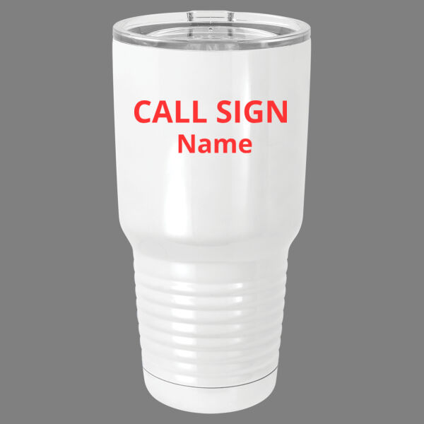 Tower Waves - 30 oz. White Vacuum Insulated Tumbler w/Lid  Thumbnail