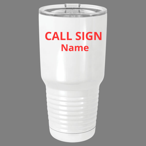 Key - 30 oz. White Vacuum Insulated Tumbler w/Lid Thumbnail