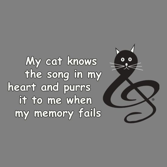 My cat knows  the song in my heart and purrs it to me when my memory fails Thumbnail