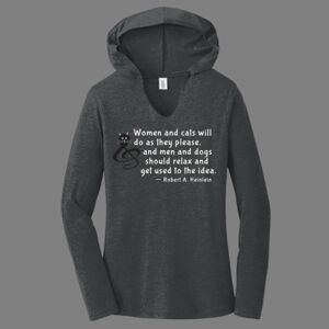 TriBlend Women's Hooded Long Sleeve Tee-music Thumbnail