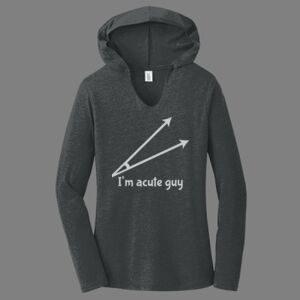 TriBlend Women's Hooded Long Sleeve Tee-music Thumbnail