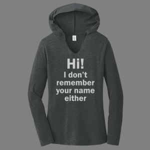 TriBlend Women's Hooded Long Sleeve Tee-music Thumbnail