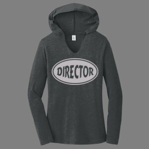 TriBlend Women's Hooded Long Sleeve Tee-music Thumbnail