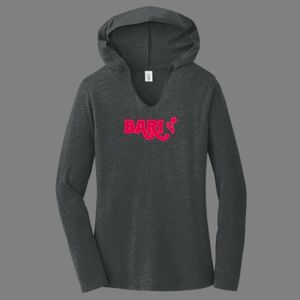 TriBlend Women's Hooded Long Sleeve Tee-music Thumbnail