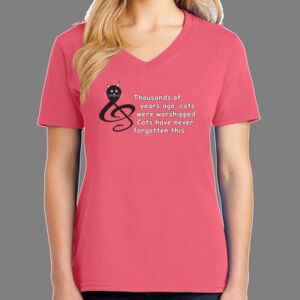 Cotton Women's V-neck Tee Thumbnail