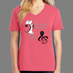 Cotton Women's V-neck Tee Thumbnail
