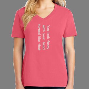 Cotton Women's V-neck Tee Thumbnail