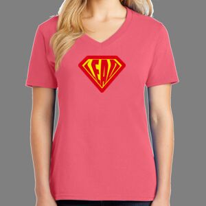 Cotton Women's V-neck Tee Thumbnail