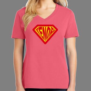 Cotton Women's V-neck Tee Thumbnail