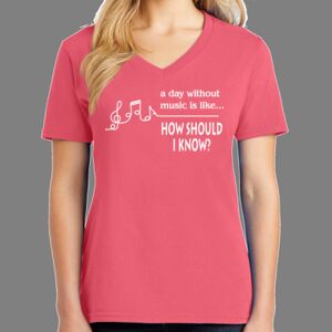 Cotton Women's V-neck Tee Thumbnail