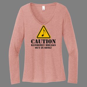 Women's Perfect Tri ® Long Sleeve V Neck Tee-music Thumbnail