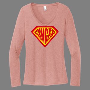 Women's Perfect Tri ® Long Sleeve V Neck Tee-music Thumbnail