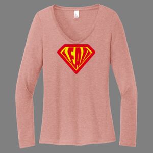 Women's Perfect Tri ® Long Sleeve V Neck Tee-music Thumbnail