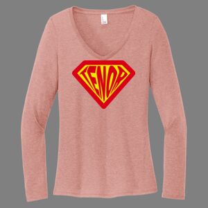 Women's Perfect Tri ® Long Sleeve V Neck Tee-music Thumbnail
