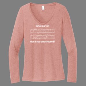 Women's Perfect Tri ® Long Sleeve V Neck Tee-music Thumbnail
