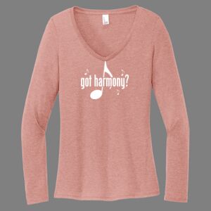 Women's Perfect Tri ® Long Sleeve V Neck Tee-music Thumbnail