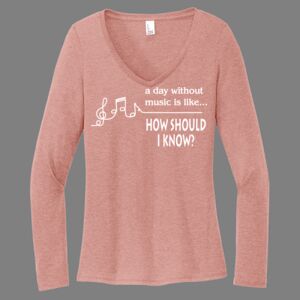 Women's Perfect Tri ® Long Sleeve V Neck Tee-music Thumbnail