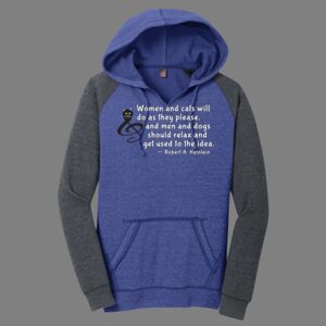 Women's Lightweight Fleece Raglan Hoodie-music Thumbnail
