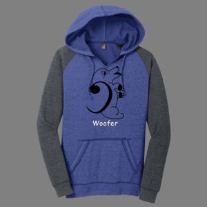 Women's Lightweight Fleece Raglan Hoodie-music Thumbnail
