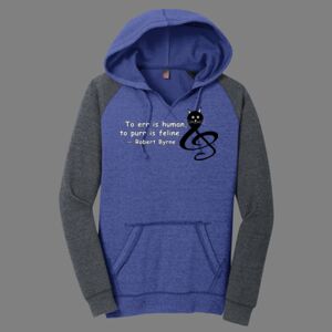 Women's Lightweight Fleece Raglan Hoodie-music Thumbnail