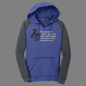 Women's Lightweight Fleece Raglan Hoodie-music Thumbnail