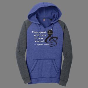 Women's Lightweight Fleece Raglan Hoodie-music Thumbnail