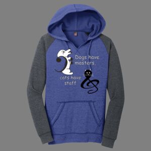 Women's Lightweight Fleece Raglan Hoodie-music Thumbnail