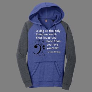 Women's Lightweight Fleece Raglan Hoodie-music Thumbnail