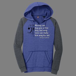 Women's Lightweight Fleece Raglan Hoodie-music Thumbnail