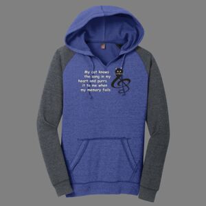 Women's Lightweight Fleece Raglan Hoodie-music Thumbnail