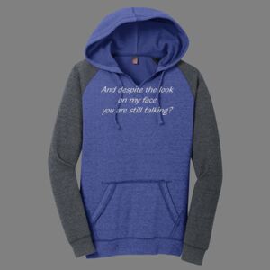 Women's Lightweight Fleece Raglan Hoodie-music Thumbnail