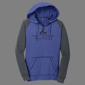 Women's Lightweight Fleece Raglan Hoodie-music Thumbnail