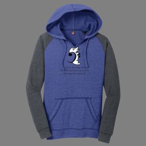 Women's Lightweight Fleece Raglan Hoodie-music Thumbnail
