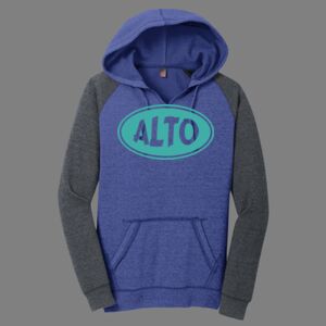 Women's Lightweight Fleece Raglan Hoodie-music Thumbnail