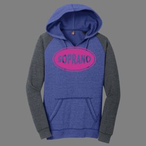 Women's Lightweight Fleece Raglan Hoodie-music Thumbnail
