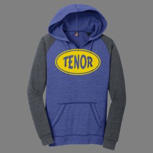 Women's Lightweight Fleece Raglan Hoodie-music Thumbnail