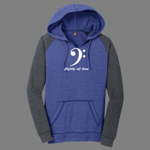 Women's Lightweight Fleece Raglan Hoodie-music Thumbnail