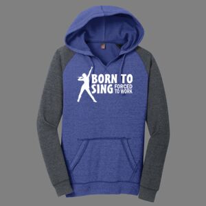Women's Lightweight Fleece Raglan Hoodie-music Thumbnail
