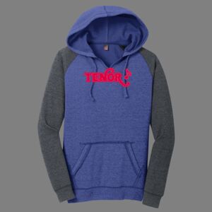 Women's Lightweight Fleece Raglan Hoodie-music Thumbnail