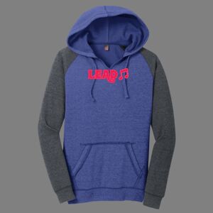 Women's Lightweight Fleece Raglan Hoodie-music Thumbnail