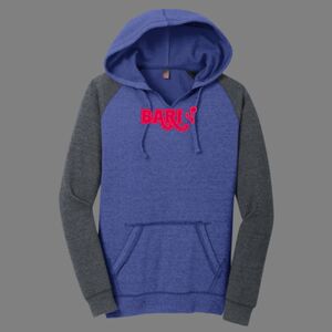 Women's Lightweight Fleece Raglan Hoodie-music Thumbnail