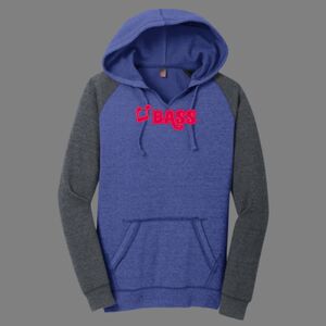 Women's Lightweight Fleece Raglan Hoodie-music Thumbnail