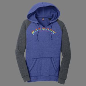 Women's Lightweight Fleece Raglan Hoodie-music Thumbnail