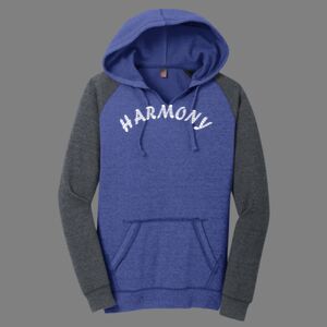 Women's Lightweight Fleece Raglan Hoodie-music Thumbnail