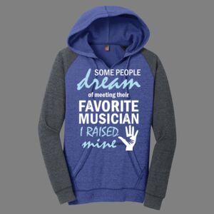 Women's Lightweight Fleece Raglan Hoodie-music Thumbnail