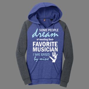 Women's Lightweight Fleece Raglan Hoodie-music Thumbnail