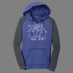 Women's Lightweight Fleece Raglan Hoodie-music Thumbnail