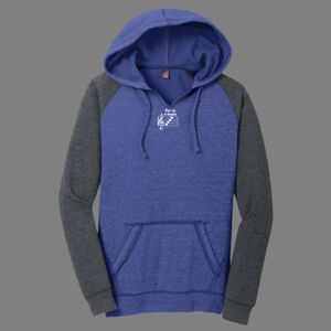 Women's Lightweight Fleece Raglan Hoodie-music Thumbnail