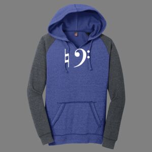 Women's Lightweight Fleece Raglan Hoodie-music Thumbnail