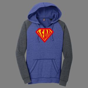 Women's Lightweight Fleece Raglan Hoodie-music Thumbnail